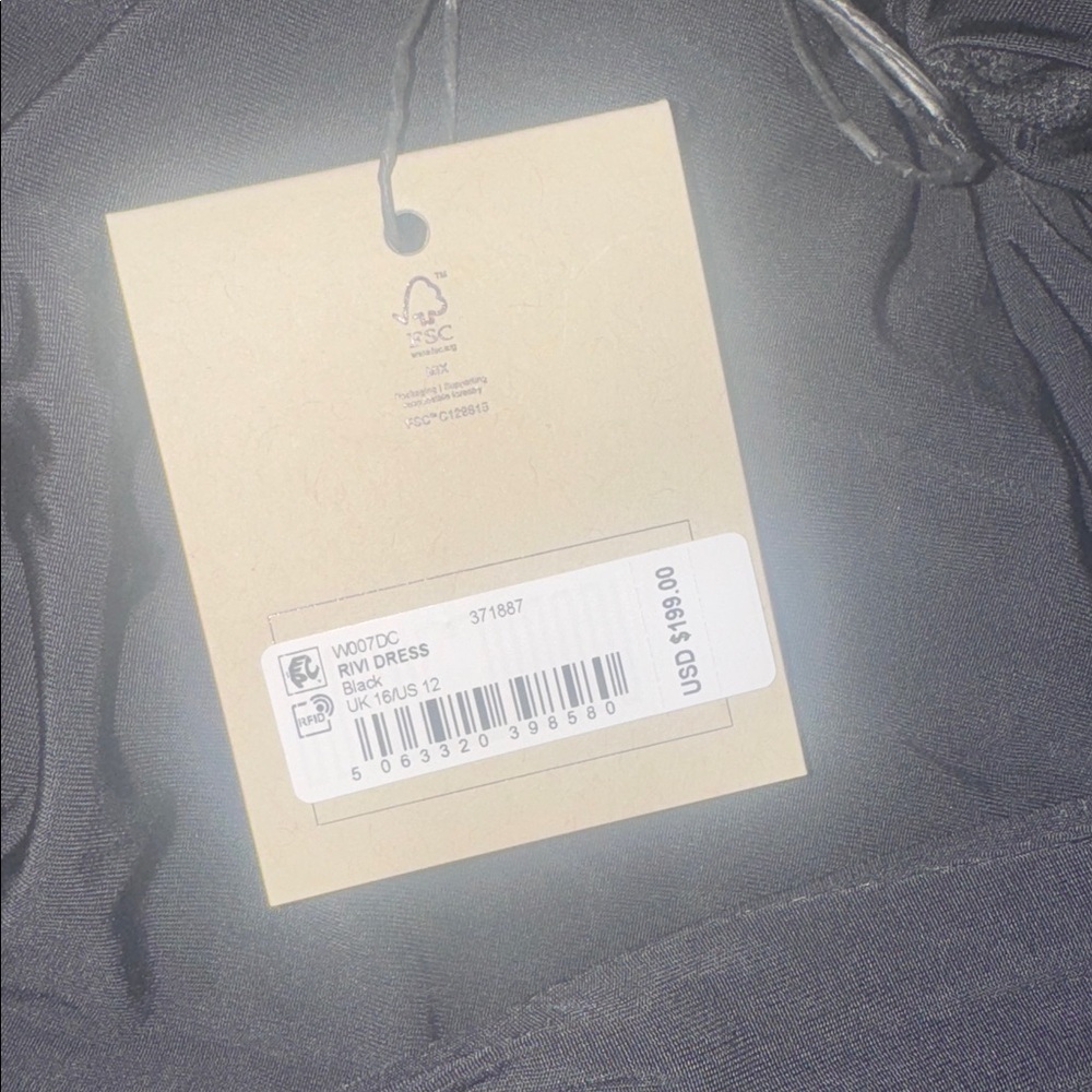 AllSaints RIVI - Day dress - black Size 12 - Picture 5 of 5